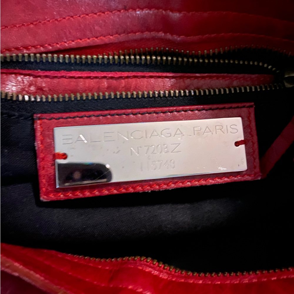 Balenciaga Red Leather le city motorcycle bag - Picture 4 of 9